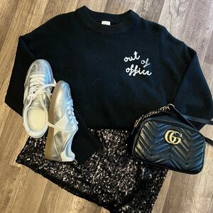 Black Sweater with Out of Office